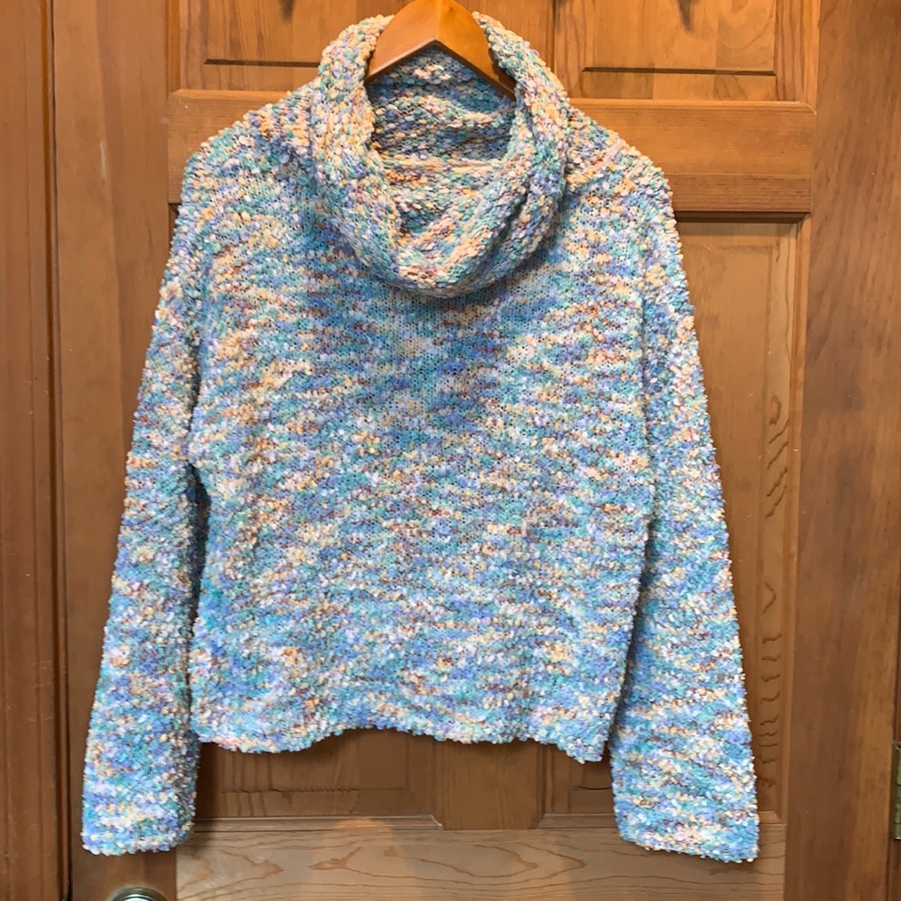 EUC Womens Jessica Simpson Cowl Neck Sweater Sz S, Sherbet.